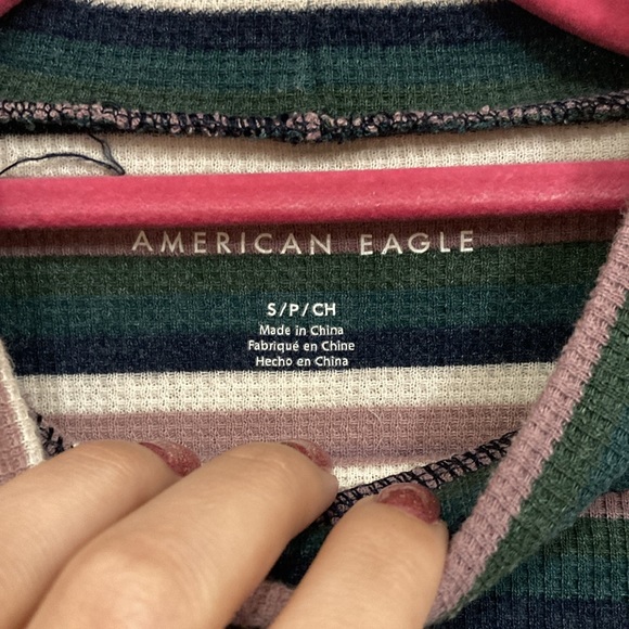 American Eagle Thermal Mock Neck Top - Picture 5 of 7